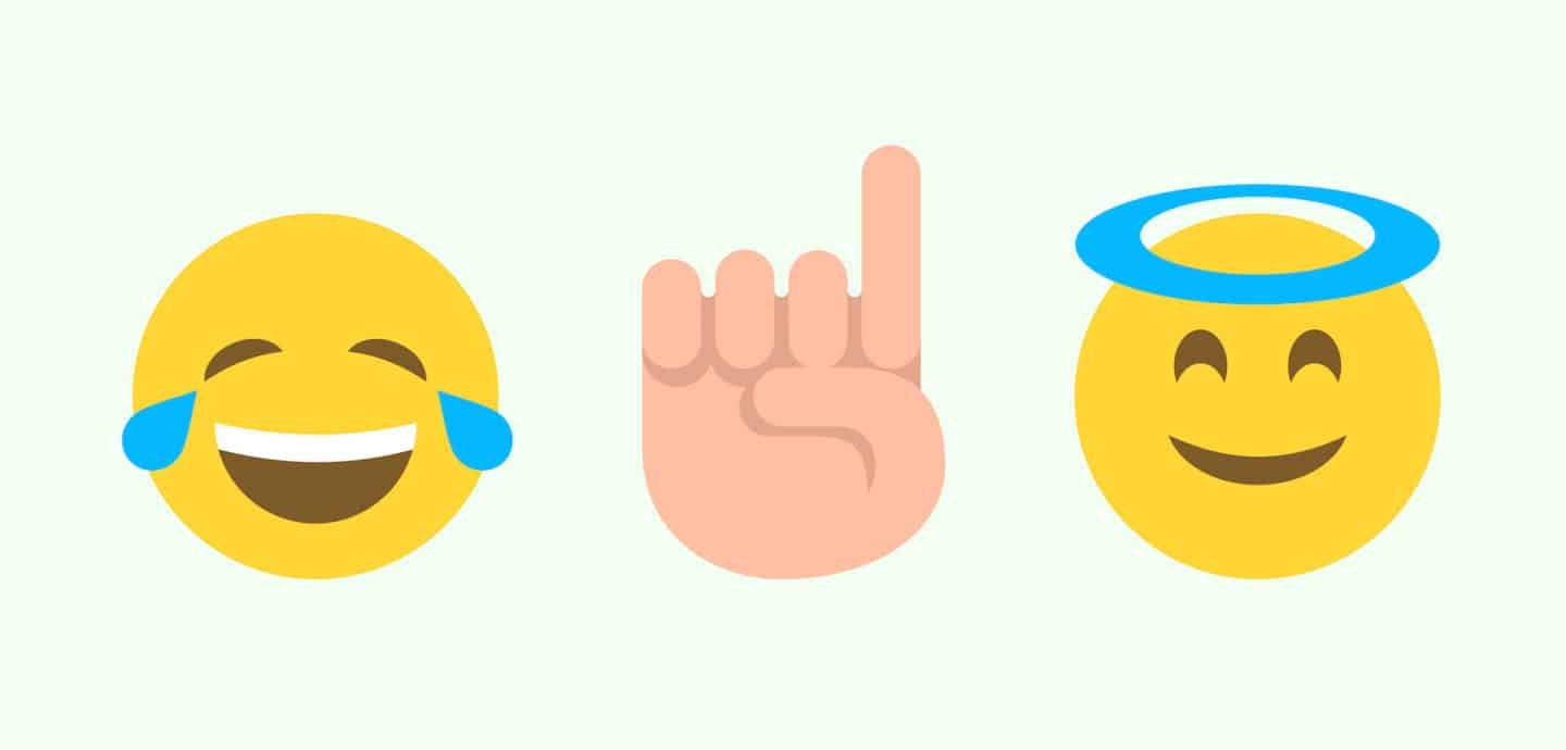 Drei Emojis